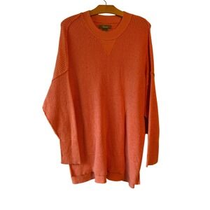 Natural Reflections Oversized Coral Knit Tunic Sweater Long Sleeve Womens M NWOT